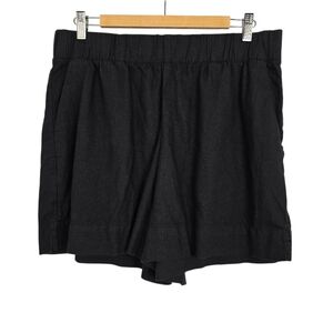 GAP Women’s Linen Blend Shorts Pull On Split Side Hem Side Pockets L